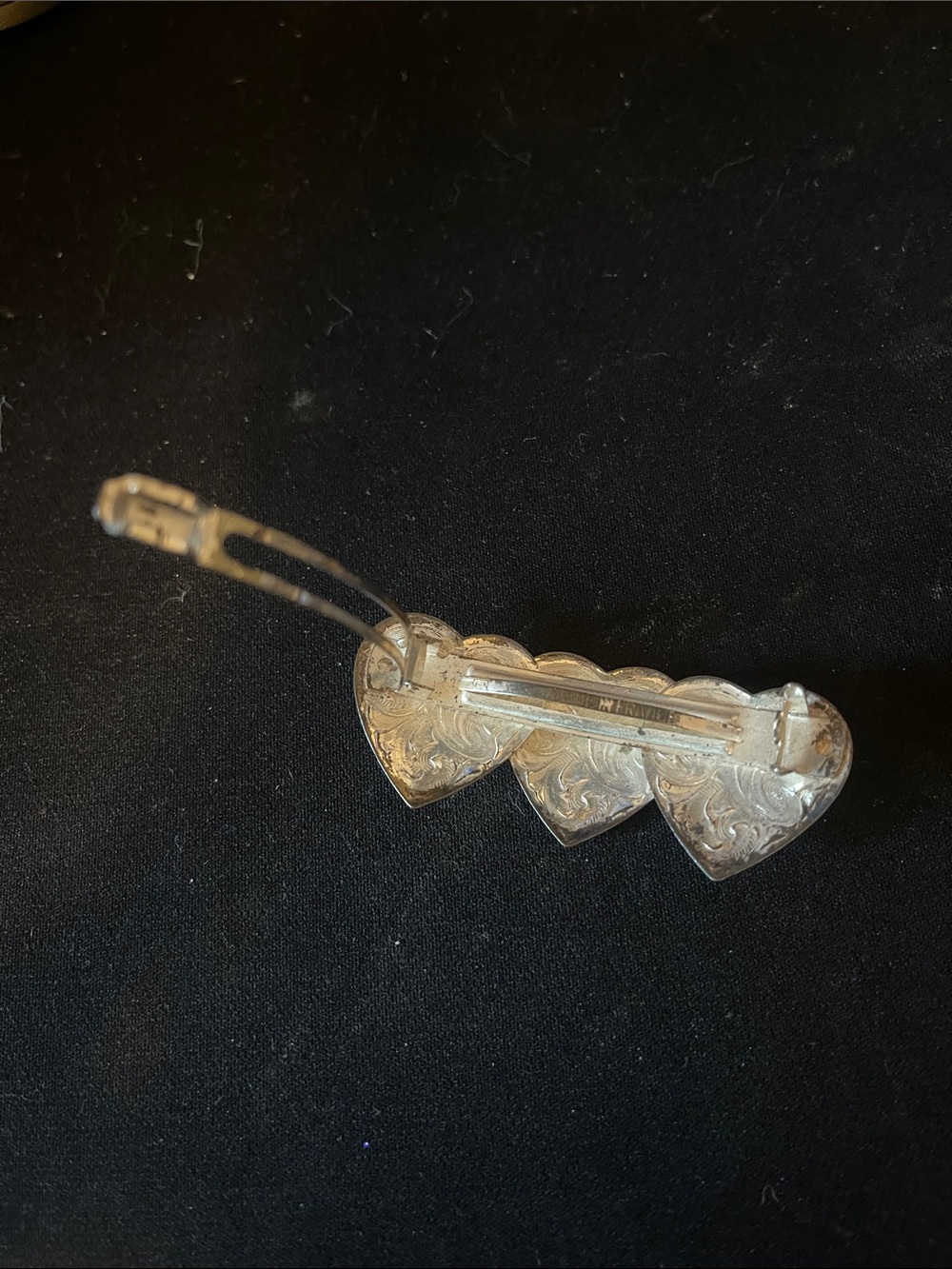 Montana Silversmiths Gold and Silver Heart Trio Hair Clip - Picture 3 of 3